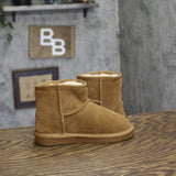 Bearpaw Demi Suede Faux Fur Winter Slip-On Booties for Girls Hickory Brown 13