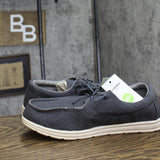 Goodfellow & Co Mens Oskar Beach Canvas Sneakers Pull On Charcoal Gray 10.5