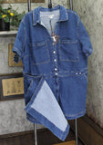 Ava & Viv Wrap-Front Skortalls Romper with Pockets 93956174 Denim Blue 3X
