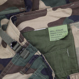 Urban Renewal Womens Button Fly Cargo Military Straight Leg Pants Green Camo S