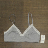 Jenni Womens On Repeat Wide Lace Bralette 100120858 Sleep Gray Heather M