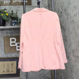 DG2 by Diane Gilman Womens 1-Button Stretch Crepe Blazer Jacket 687783 Pink XL