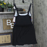 Mimi Flamingo Tidal Wave Skirted One Piece Swimdress 80004003 Black Multi 12