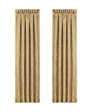 J. Queen Set of 2 Window Curtain Pole Top Panels Napoleon Gold 49" x 84"