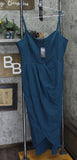 City Chic Womens Trendy Plus Size Sassy V Wrap Dress 6575644 Emerald Green 16W