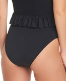 Jessica Simpson Womens High-Waist Pull-On Bikini Swim Bottom SSSL24750 Black S