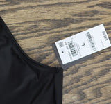 Bar III Womens Resort Solids Keyhole Bikini Top Crossover MBRS24101 Black L