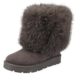 Journee Collection Shanay Womens Faux-Fur Winter Boots SHANAY Gray 10M