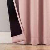 Sun Zero Aria Magnetic Theater Blackout Curtain Panel Pair Blush Pink 52x63