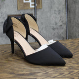 Journee Collection Womens Tanzi Satin D'Orsay Heels Shoes TANZI-PUMP Black 9M