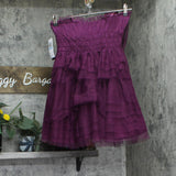 City Studios Juniors Strapless Bow-Front Dress 8145SE6BT3 Merlot Purple 5/6