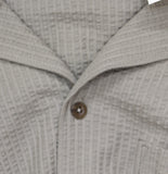 Vince Short Sleeve Seersucker Cabana Cuban Shirt M010709939A Putty Brown Gray M