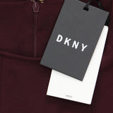 DKNY Womens Sheath Ponte Utility Midi Fit Flare Dress DD9H1668 Maroon Red 6