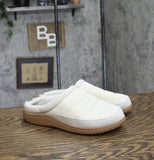 Dluxe By Dearfoams Womens Jess Slide Slippers 89471225 Cream Gray M (7-8)