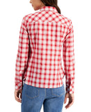 Tommy Hilfiger Women's Cotton Plaid Roll-Tab Shirt J2DMH530