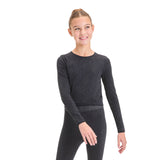 All In Motion Girls Seamless Long Sleeve T-Shirt 91465457 Black M