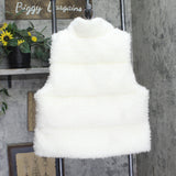 Universal Thread Alpine Faux Shearling Full Zip Puffer Vest Cream Off White L