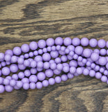 G. Comet Beaded Multilayer Chunky Necklace Earring Set Lilac Purple 17" + 4"