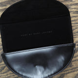 Marc by Marc Jacobs Large Sunglass Case Faux Leather Felt Interior Black