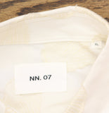 NN07 Mens Freddy 5715 Button Up Textured Shell Shirt Collared Ivory Off White XL
