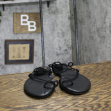 Universal Thread Womens Ivana Footbed Toe Ring Sandals 93708831 Black 10M