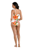 La Blanca The Shoulder Tankini Swimsuit Top Swim Jungle Blossoms White Multi 6