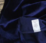 Emerald Sundae Juniors Velvet Bow Sleeveless Fit Flare Mini Dress Navy Blue L