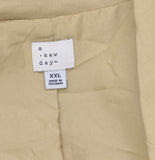 A New Day Signature Crepe Slim Fit Long Sleeve Blazer with Buttons Tan Brown 2XL