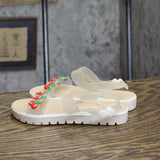 Bebe Toddler Cherry Cute and Comfortable Summer Sandals White 11T / 12T