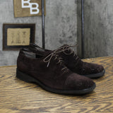 Bruno Magli Womens Vintage Suede Lace Up Oxford Dress Shoes Brown 5.5B