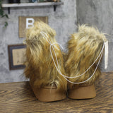 A New Day Terra Faux-Fur Slip-On Ankle Boots 94715797 Brown 9M