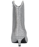 On 34th Womens Aatira Tulip Booties 10019682200 Silver Glitter Gray 6M