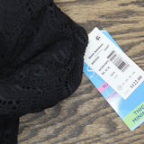 Swim Solutions Size Tummy Control Scallop Swimdress One Piece Swimsuit Black 16W