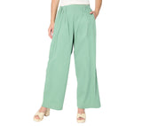Logo By Lori Goldstein Regular Textured Full Length Pants Feldspar Green XS