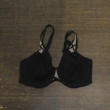Paramour Cushioned Comfort Unlined Minimizer Underwire Bra Black / Almond 36B