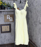 LC Lauren Conrad Womens Woven Padded Tie Shoulder Dress 166159605e500a Yellow S