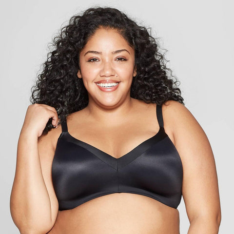 Auden Women's Plus Size Wirefree Bra 79335617 Black 46D