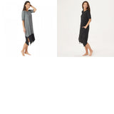 Cuddl Duds Women's Flexwear Elbow-Sleeve Rainbow Hem Lounge Dress