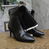 A New Day Nelly Under-Knee Heeled Boots Faux Leather 94637608 Black 7M