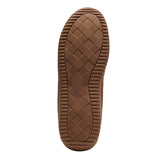 Dluxe By Dearfoams Mens Shearling Side Stitch Moc Slippers 91315901 Brown 8