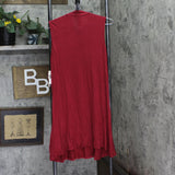 Trixxi Juniors Mock-Turtleneck A-Line Dress Red M