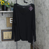 Ava & Viv Women's Plus Size Long Sleeve V-Neck T-Shirt 00559387 Black 4X