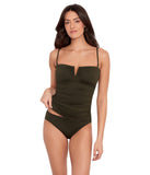 Lauren Ralph Lauren V-Wire Shirred Tankini Swim Top 20401223 Green 6