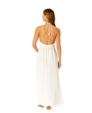 Ibiza By Anne Cole Jewel Maxi Dress With Spaghetti Straps Gardenia White S