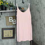State Of Day Womens Fluid Knit Solid Tank Nightgown Soft Blush Heather Pink L