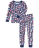 Holiday Lane Youth Girls 2-Piece Pajama Shirt Pants Set Stamp Navy Blue 10