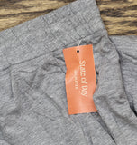 State of Day Womens Knit Jogger Pajama Pants Pewter Heather Gray XL