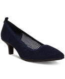 Anne Klein Womens Rebecca Pump Heeled Shoes REBE02F9 Navy Knit Blue 8.5M