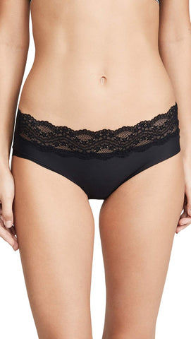 B.tempt'd Womens b.bare Hipster Panty Lace 978267 Night Black L