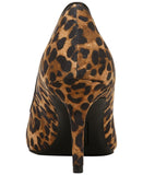 On 34th Womens Jeules Pointed-Toe Slip-On Pumps Leopard Micro Brown 6.5M